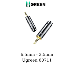 Đầu chuyển đổi 3.5mm dương sang 6.35/6.5mm âm Ugreen 60711 cao cấp